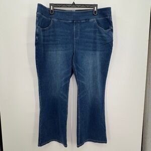 Halara Flex Denim Blue Pull On Bootcut Jeans Plus Size 3X Regular NWT 02707946